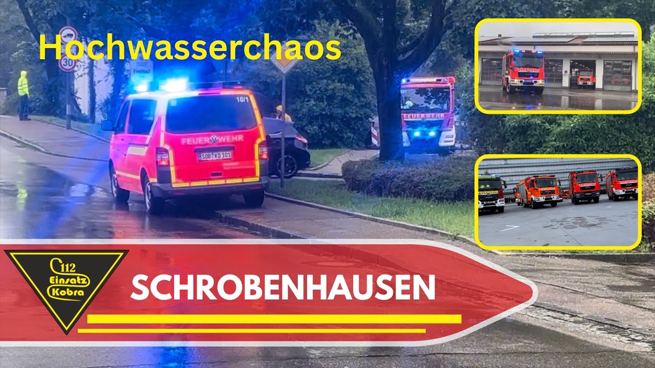 Jahrhunderthochwasser Oberbayern - Schrobenhausen - Feuerwehr Einsatzfahrten - THW