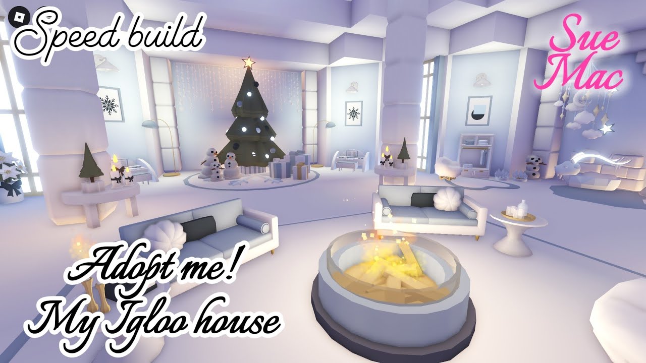 Christmas Igloo house 🧊 | Adopt me | Speed build