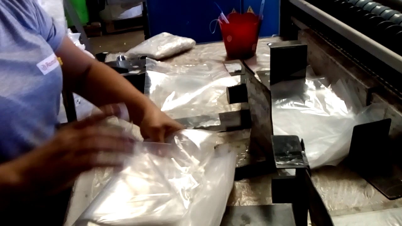 Processo de fabricação de sacos plásticos