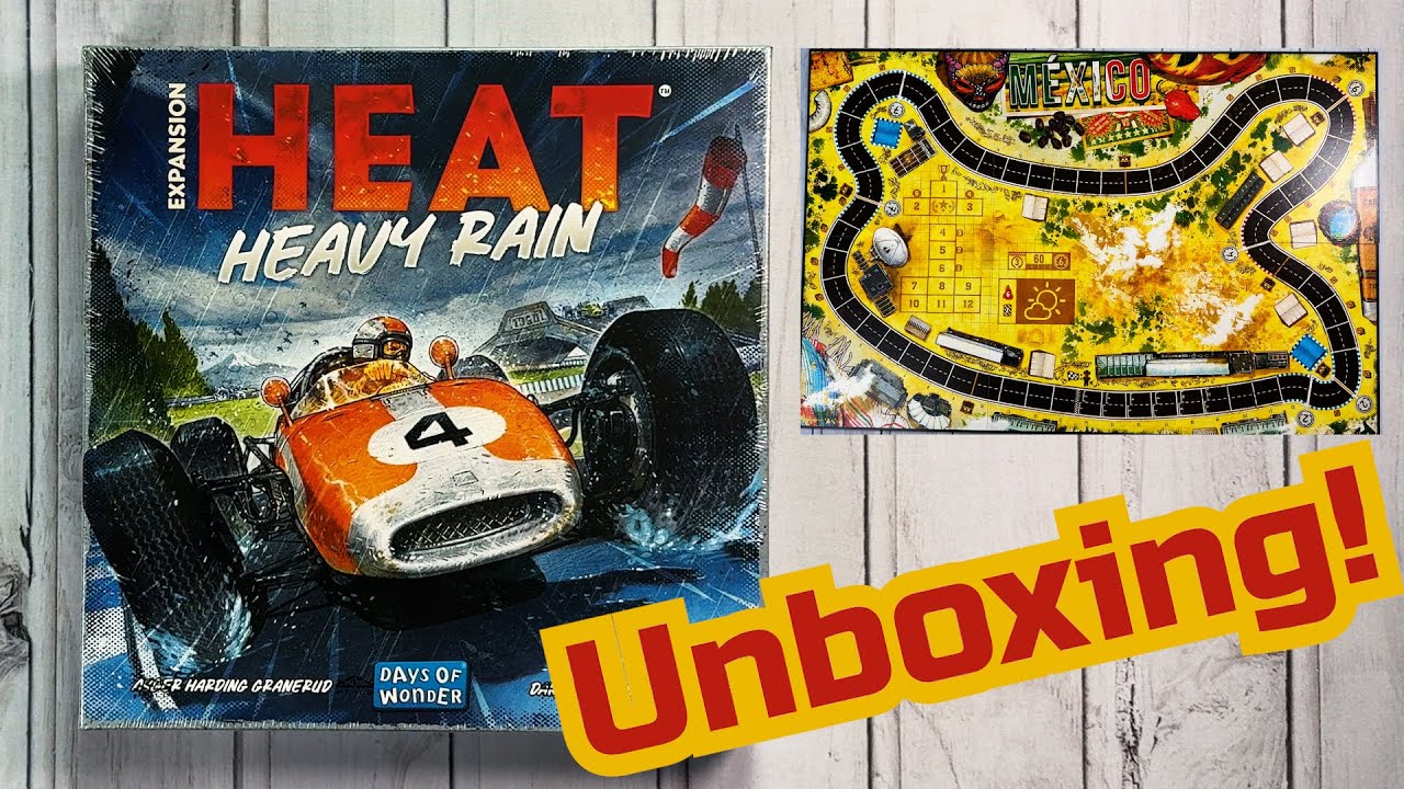 Heat: Heavy Rain UNBOXING! Everything in the Box! #heatheavyrain #heatexpansion #boardgame  #bgg