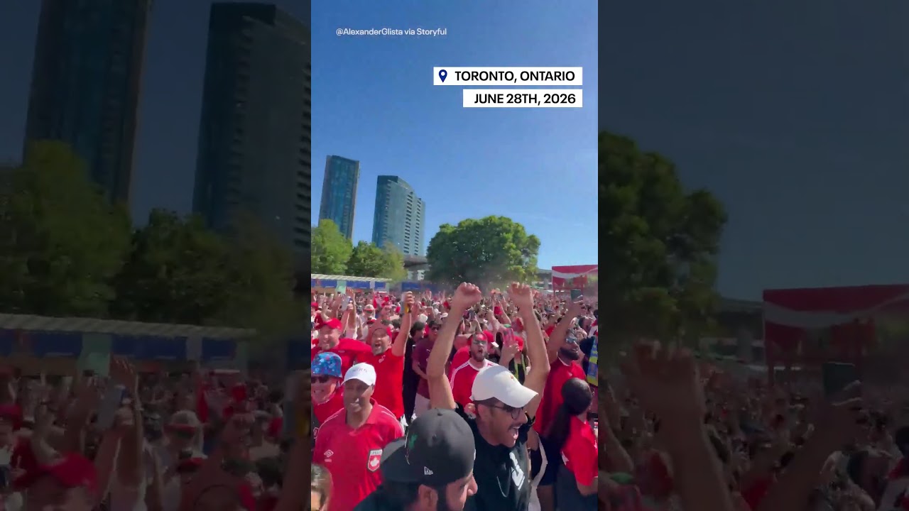 Canada celebrates Fifa World Cup 2026 knockout victory