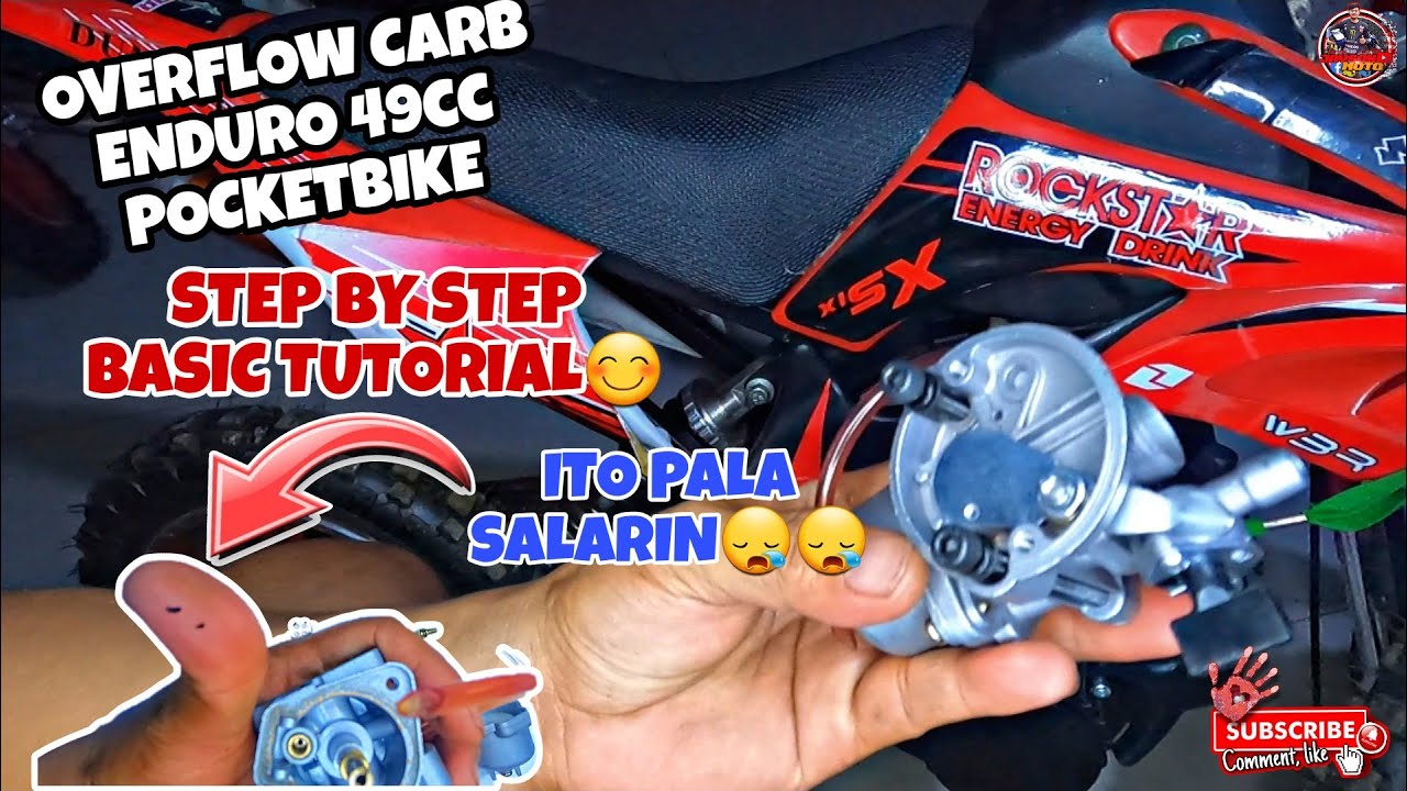 OVERFLOW CARBURATOR ENDURO49cc PROBLEM!! STEP BY STEP BASIC TUTORIAL PAANO MASOLUSYUNAN /buhay rider