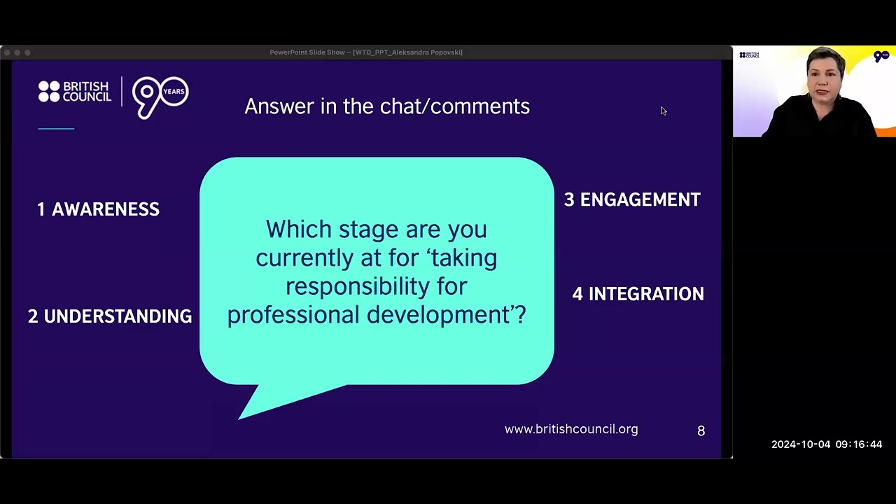 How is professional development for English teachers changing?