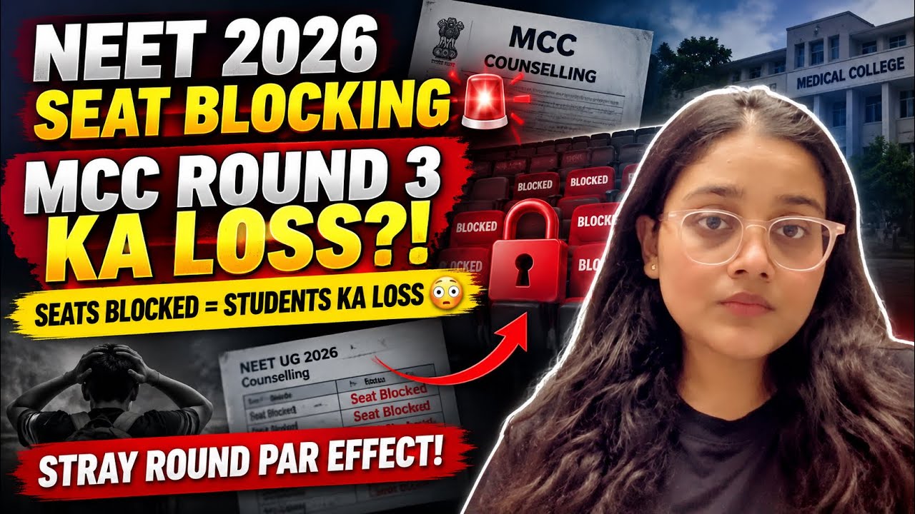 NEET UG 2026 SEAT BLOCKING 😱 | Won't get seats in MCC ROUND 3? Huge Loss! 🚨 #neet #neet2026