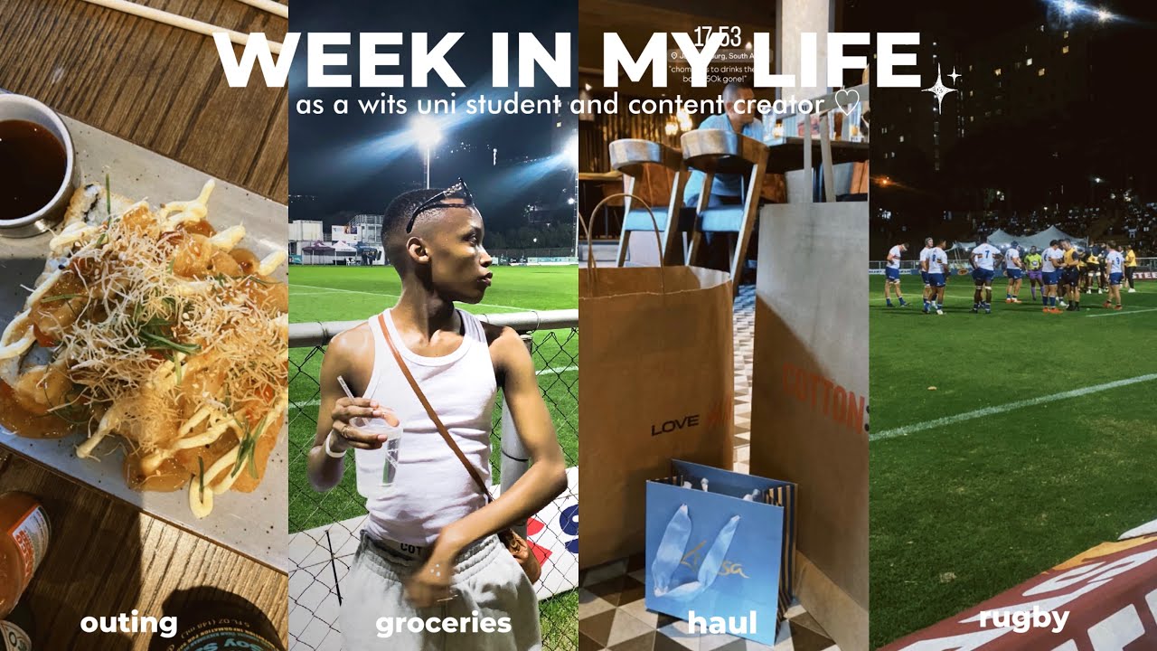 WEEK IN MY LIFE as WITS UNI STUDENT  & CONTENT CREATOR ♡ | grocery&clothing haul | varsity shield 🏈