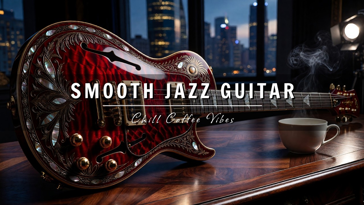 Smooth Jazz Guitar Music - Cool Cafe Vibes • Relaxing Guitar Music for Cafe, Study & Work