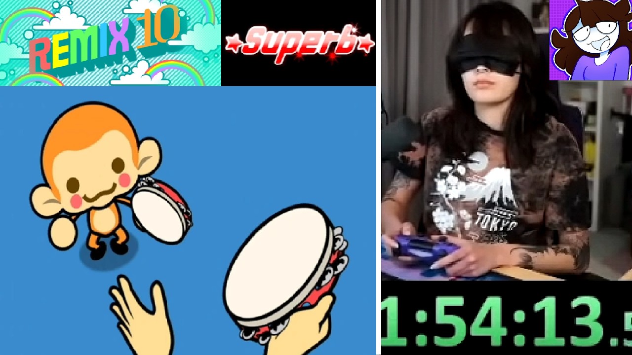Jaiden Getting "SUPERB" On Remix 10 While Blindfolded!