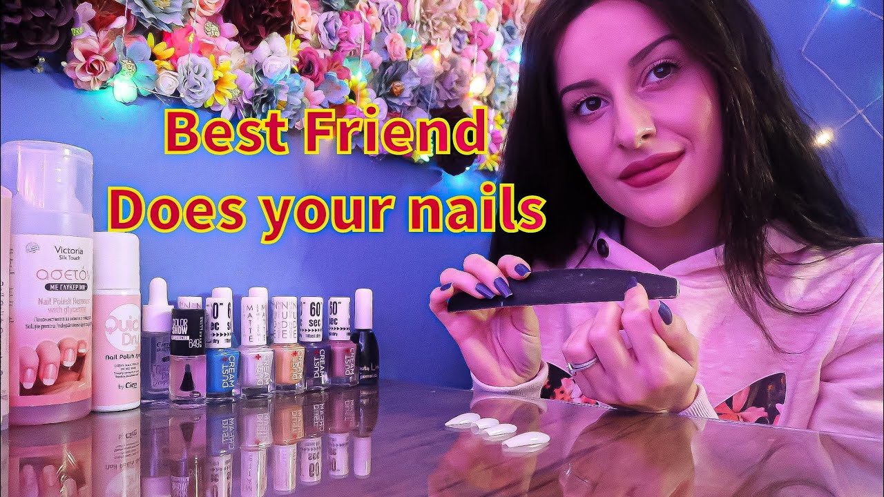GREEK ASMR | Best friend gives you a manicure p(^_^)q 