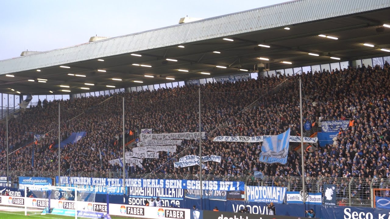 [3-0] VfL Bochum - Union Berlin, 16.12.2023, Protest gegen DFL Investor, Stimmung und Torjubel