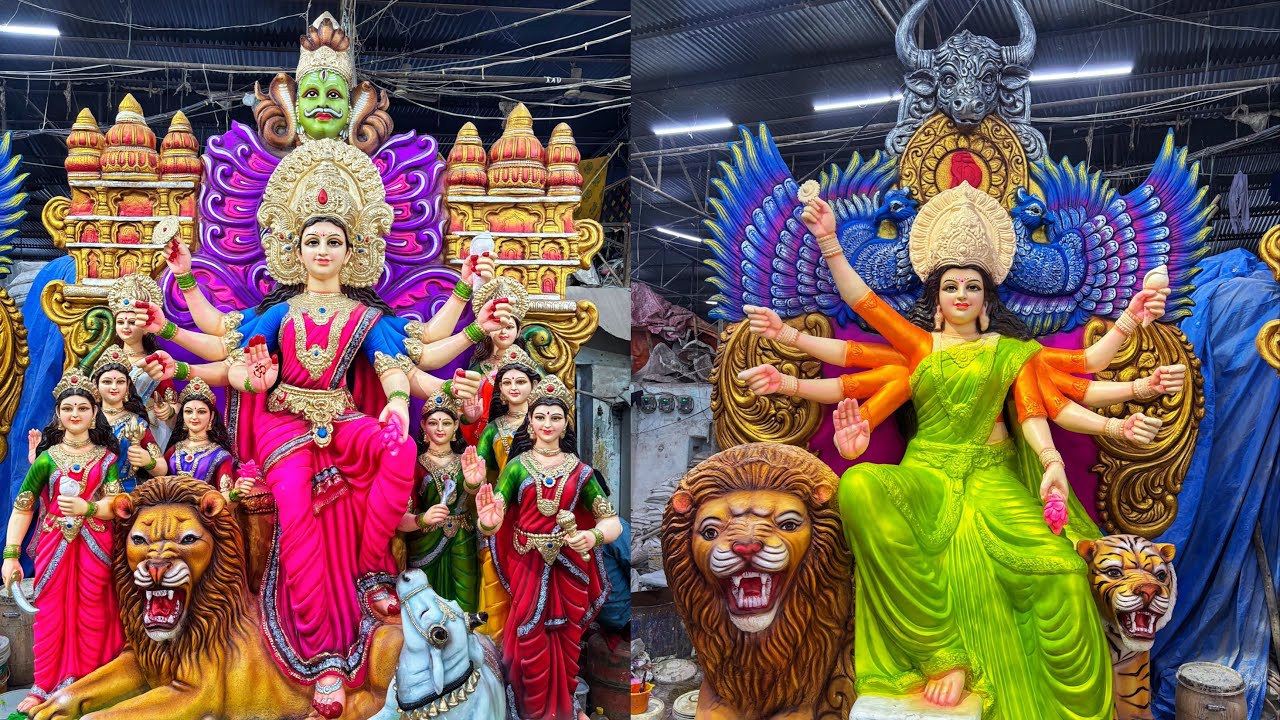 Dhruv Singh Kalakar Durga Mata 2025 | DSK Arts Special & Unique Durga Mata Murti in Dhoolpet Hyd
