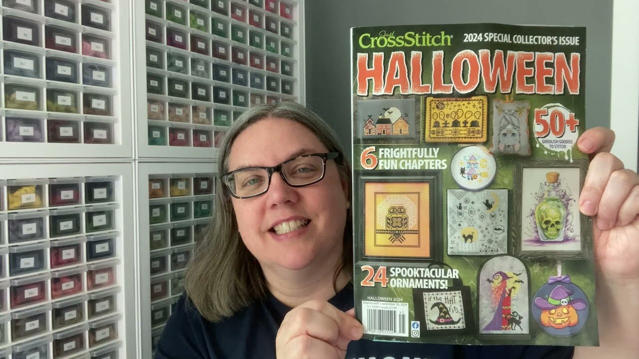 Flosstube Extra: Just Cross Stitch Halloween 2024 Flip Thru - Let's Chat!