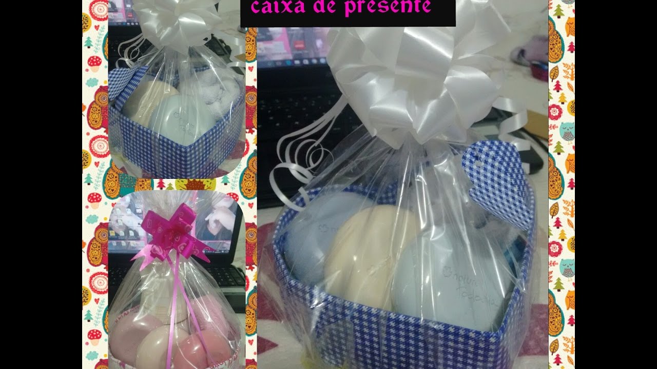 Ensinando a montar caixa de presente com  papelão para o dia das mães.