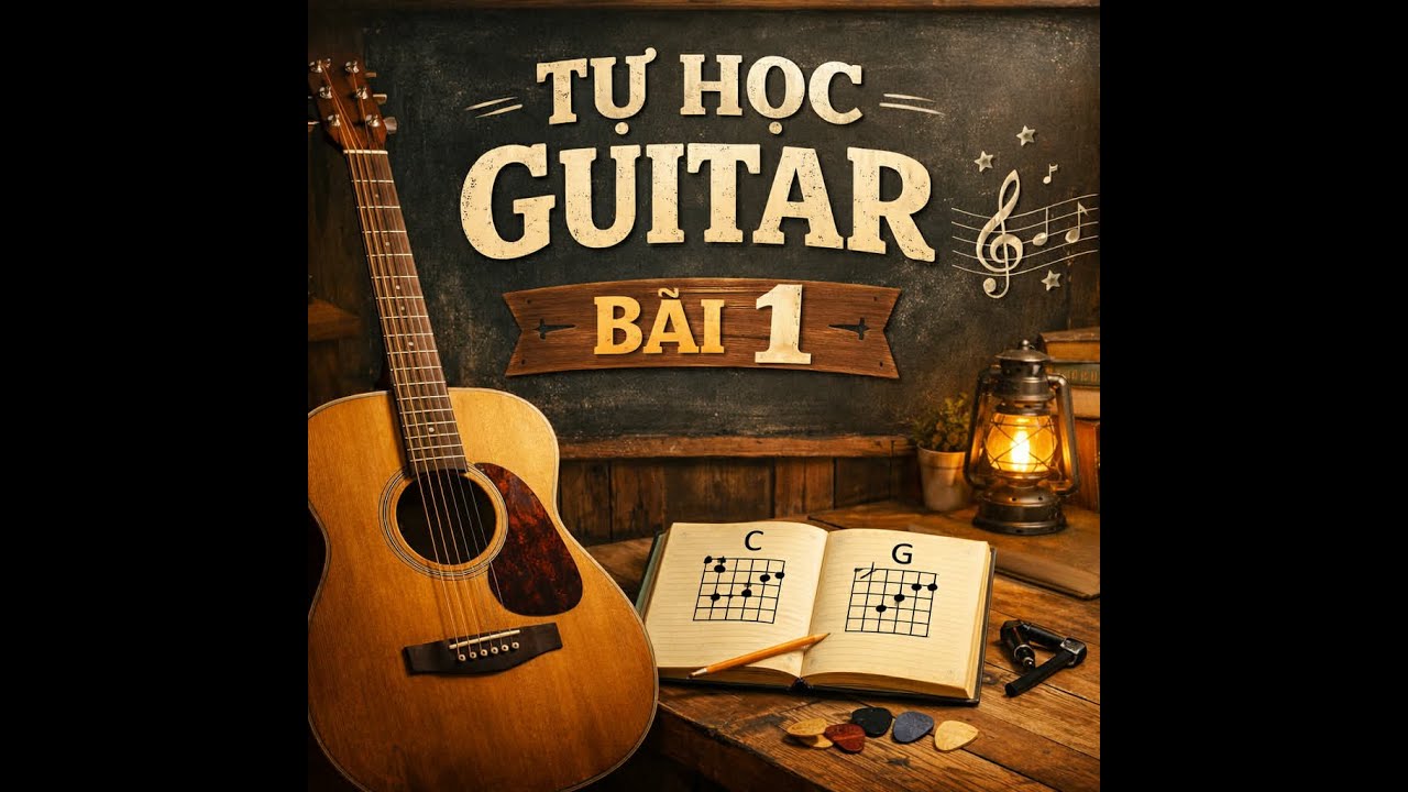 Hướng dẫn tự học Guitar cơ bản - Bài 1 Tập kĩ thuật tay phải