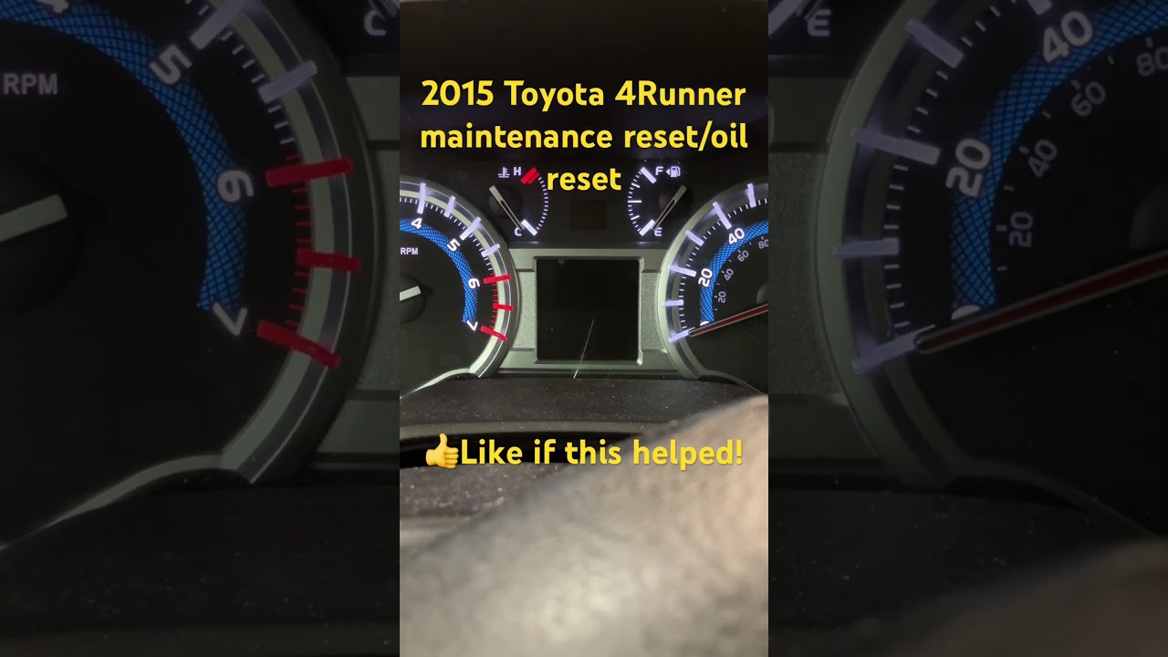 Toyota 4Runner 2015 года сброс технического обслуживания/сброс уровня масла