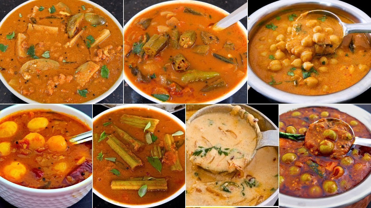 இனிமே குழம்புக்கு யோசிக்க வேண்டாம் - 7 வகை குழம்பு | 7 Days Kulambu Recipes in Tamil | Veg Recipes