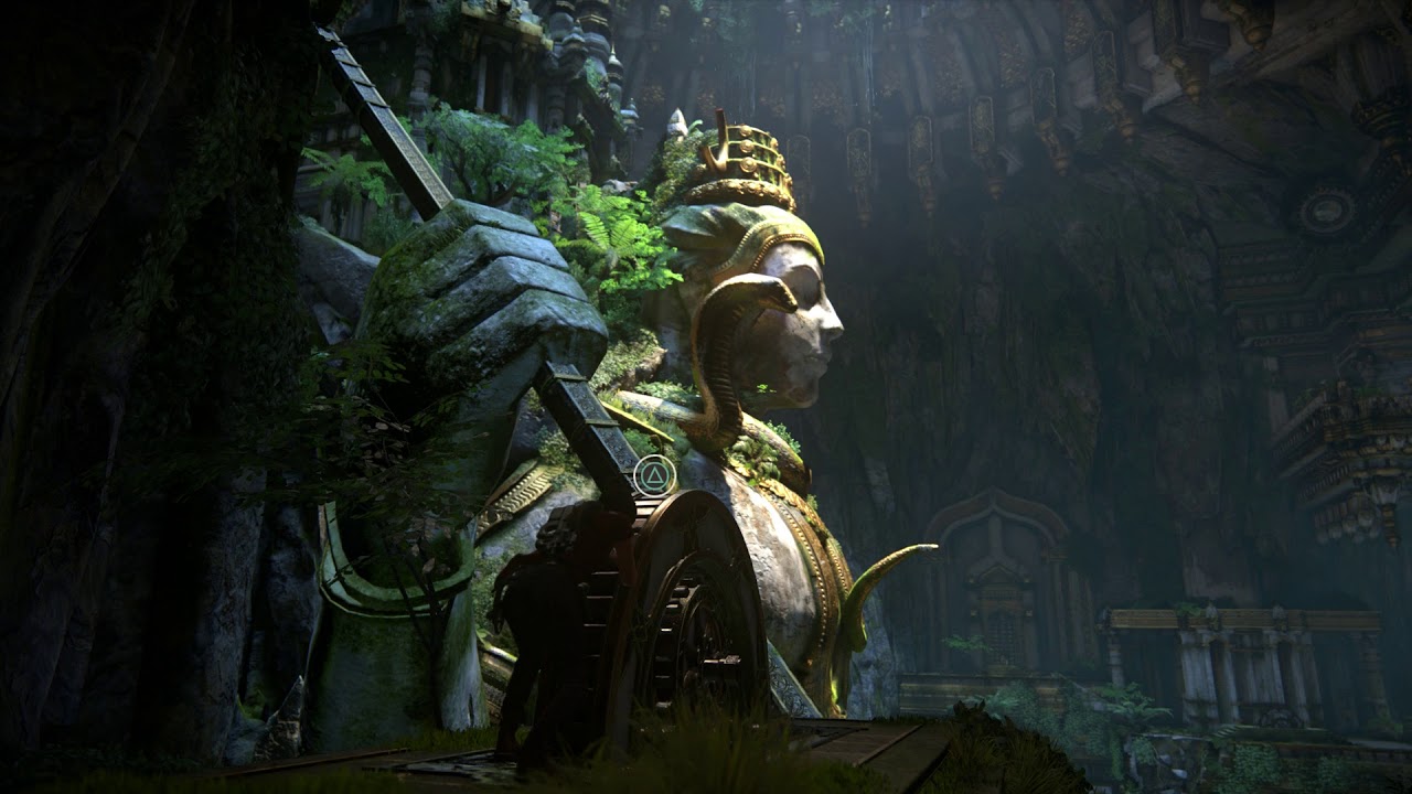 Uncharted The Lost Legacy - Chapter 7: Third Eye of Shiva Statue Crank, Disc Water Aqueduct Puzzle