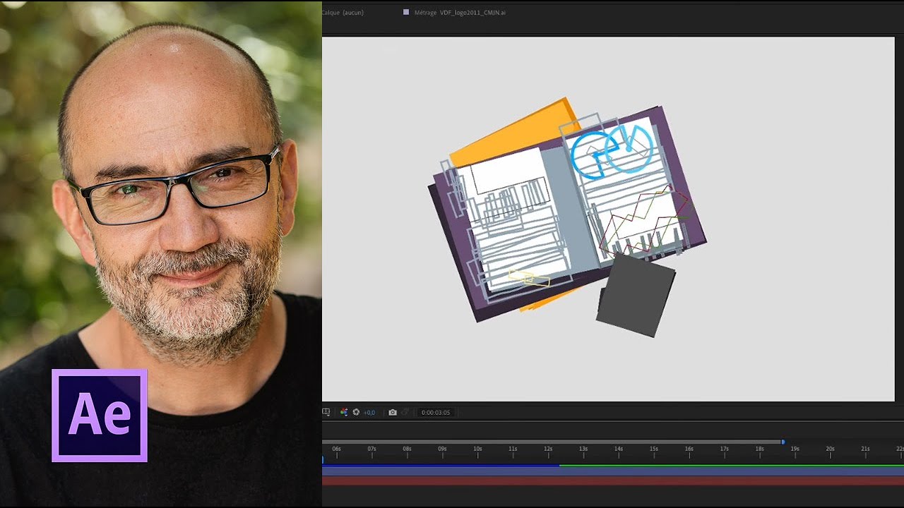 Tuto After Effects motion design : animer un fichier Illustrator converti en calque de formes