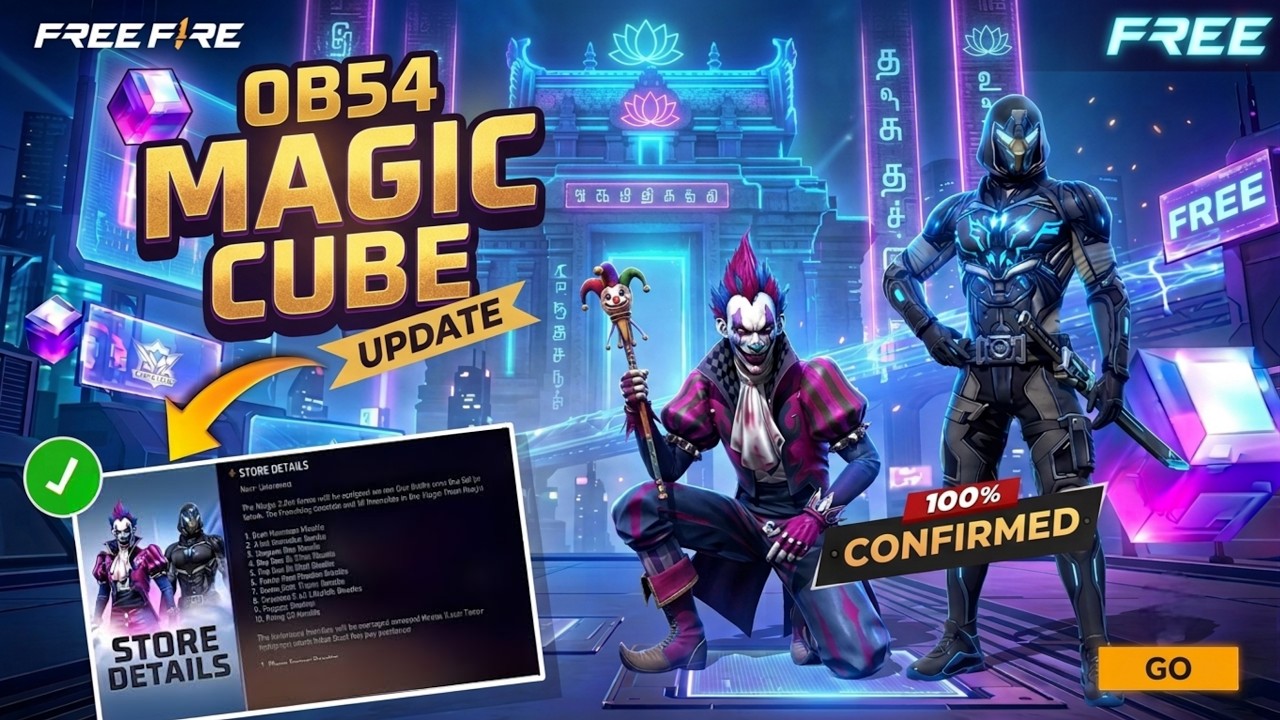Free Fire Ob54 Magic Cube Store Update || FF New Upcoming Magic Cube Bundle Konsa/Kab Aayega