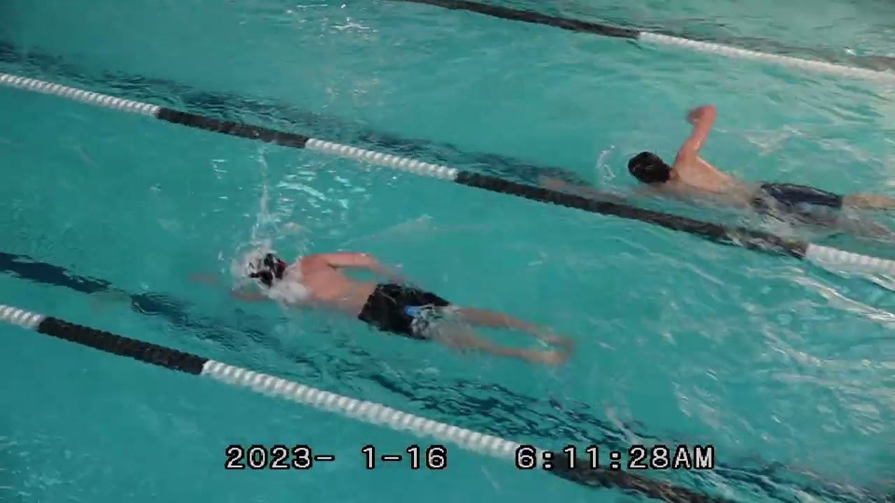 Developing young swimmers pull drill sprint freestyle movie