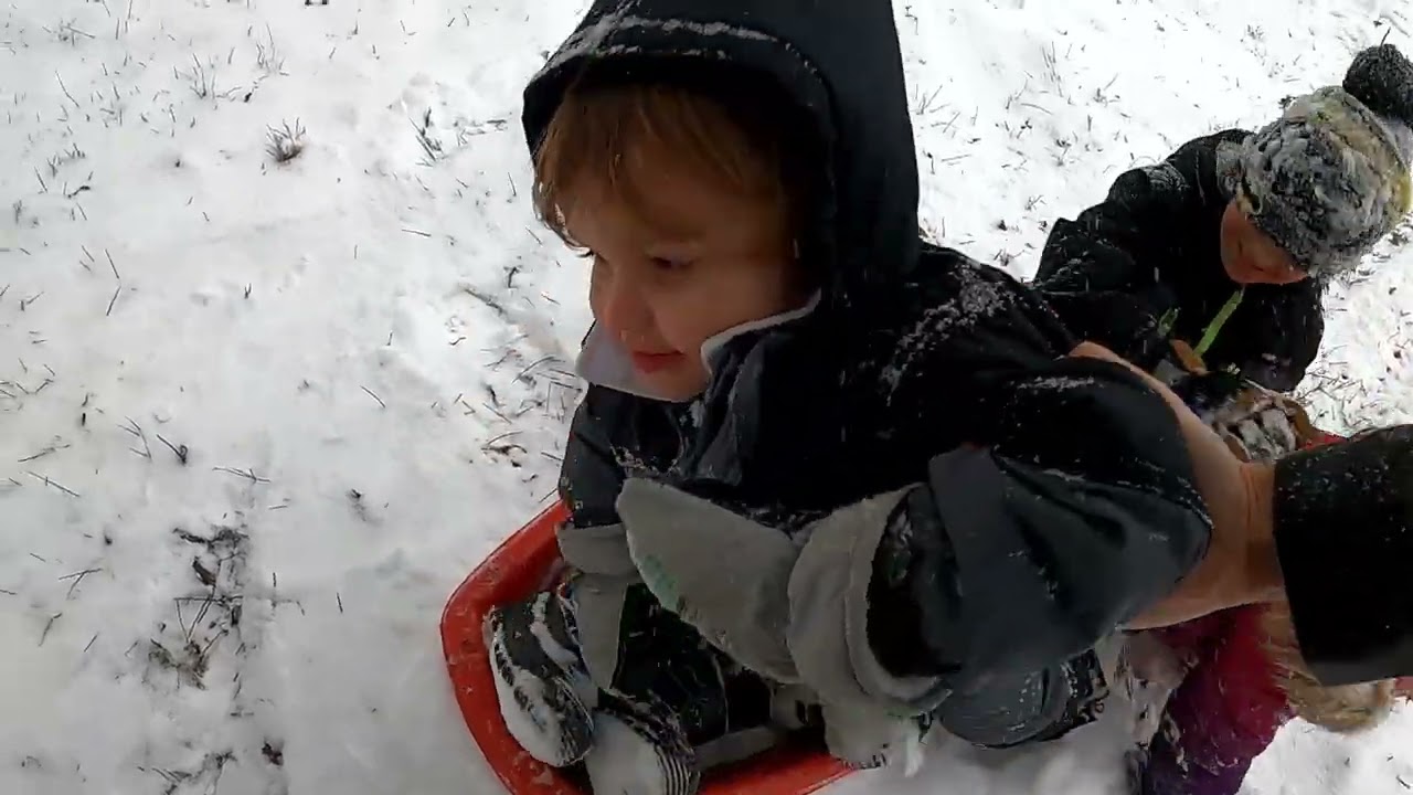 Kids sledding 