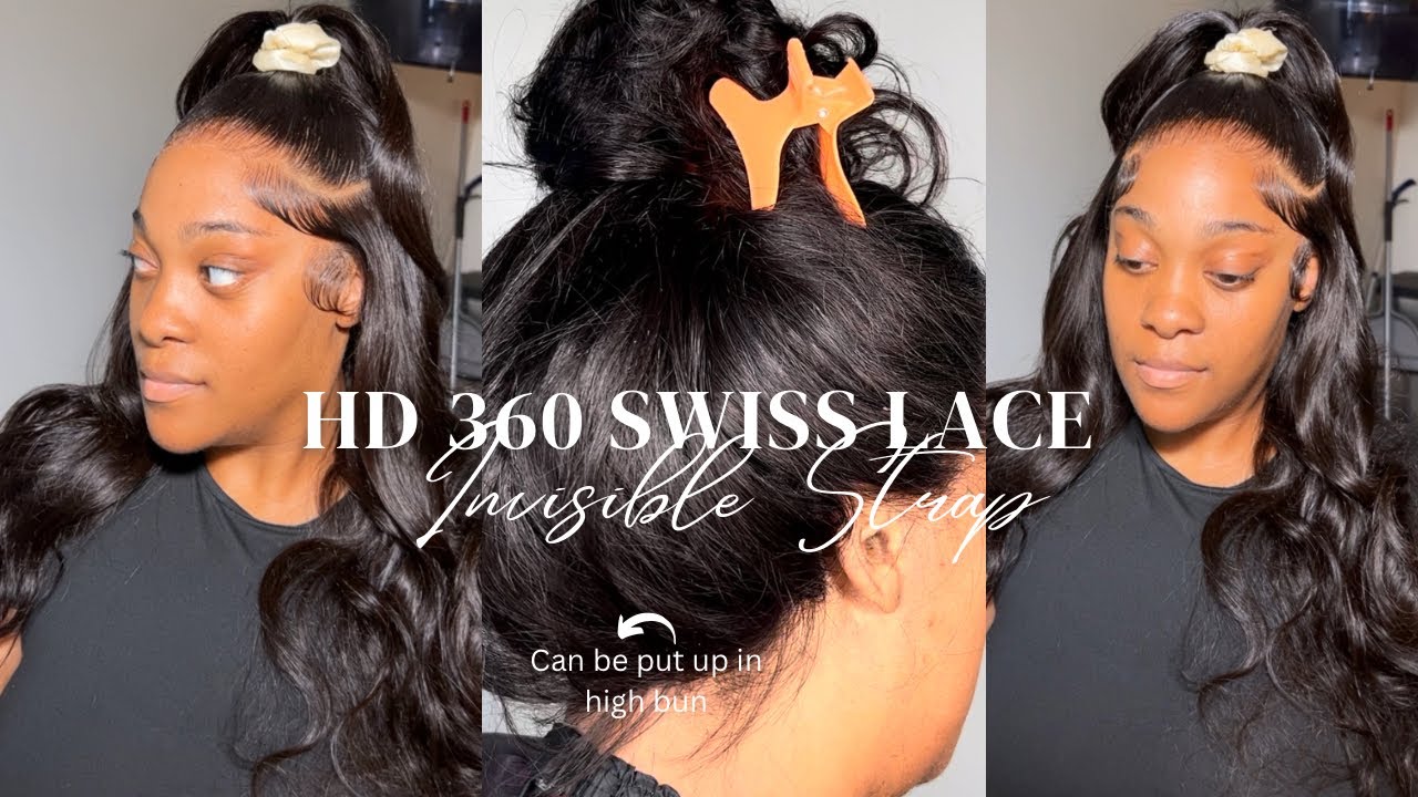 INVISIBLE STRAP 360 HD SWISS LACE FRONT WIG INSTALL | HIGH PONYTAIL | ft. Afsisterwig