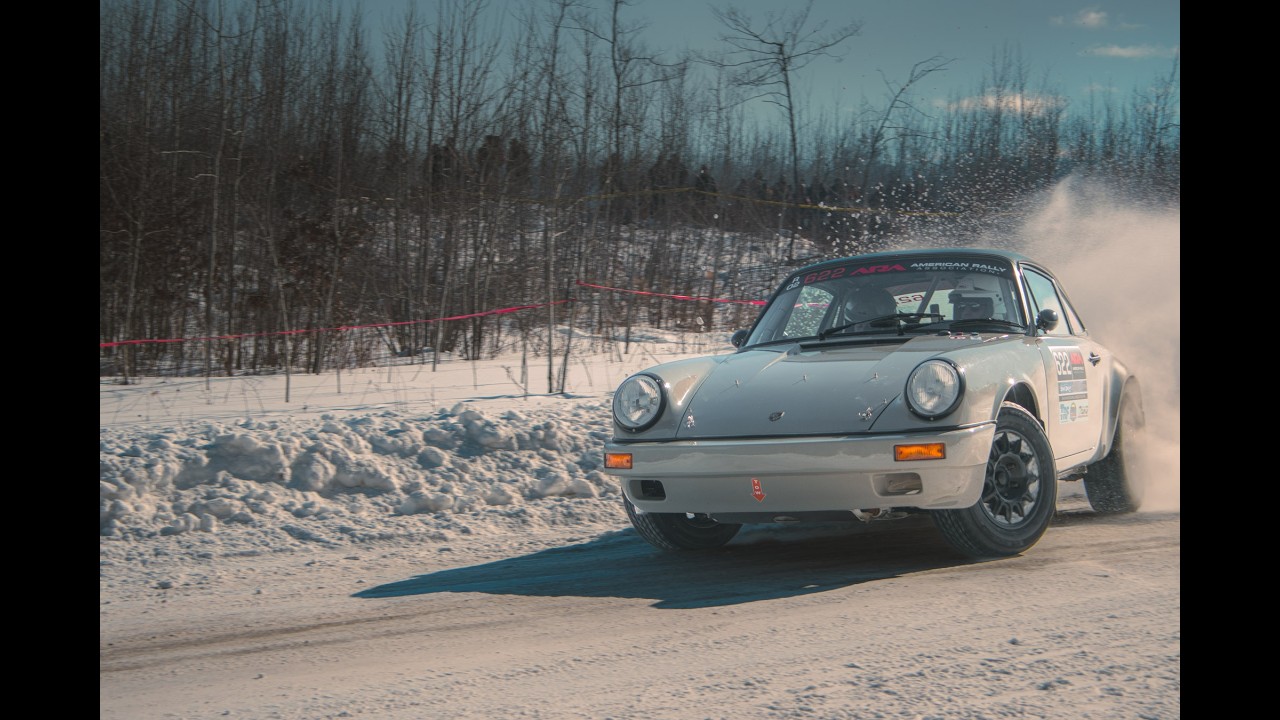 Rally racing my 1981 911 at Sno*drift 2026 SS14 
