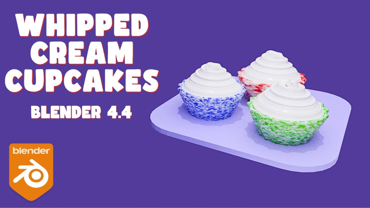 How to Model Whipped Cream Cupcakes in Blender 3D | Beginner-Friendly Tutorial