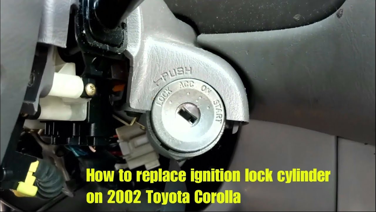 How to replace ignition lock cylinder on 2002 Toyota Corolla