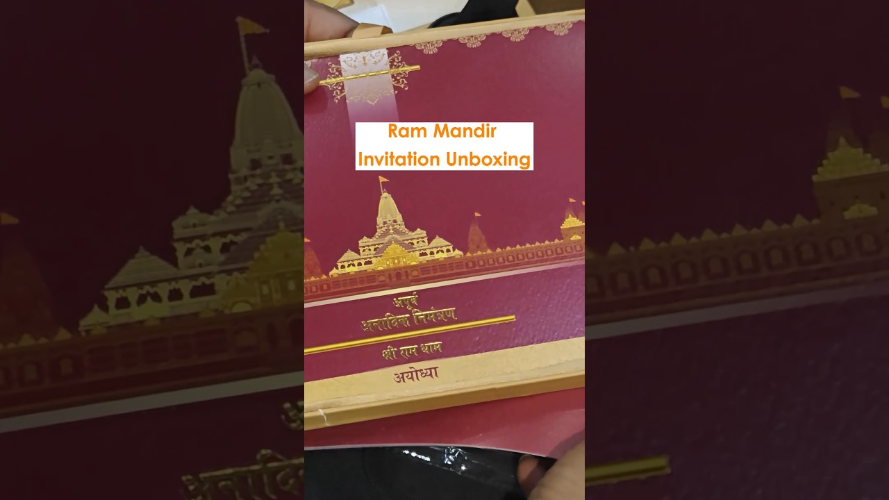 Ram Mandir🕍 Invitation Card First Look 🔎 #pranapratishtha #rammandir #ayodhya