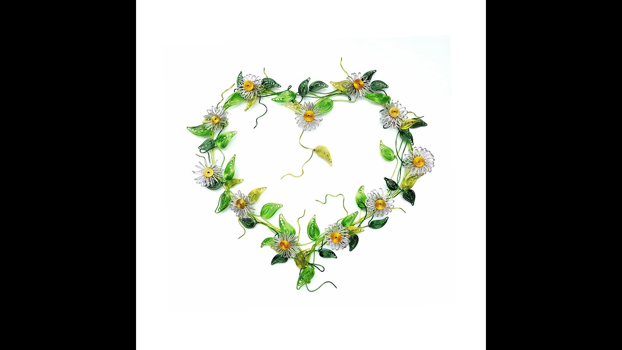 BLÄTTERHERZ mit Gänseblümchen