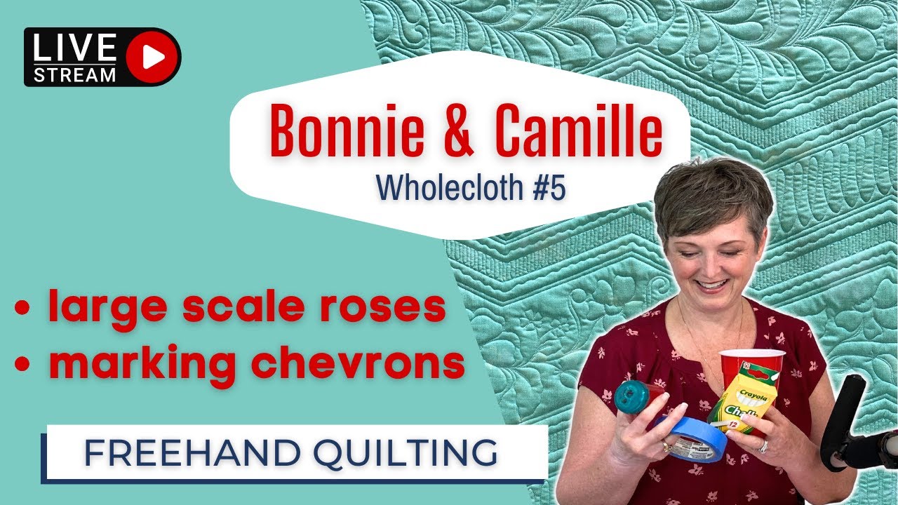 Bonnie & Camille print + Grunge Aqua + freemotion quilting = the perfect wholecloth baby gift!