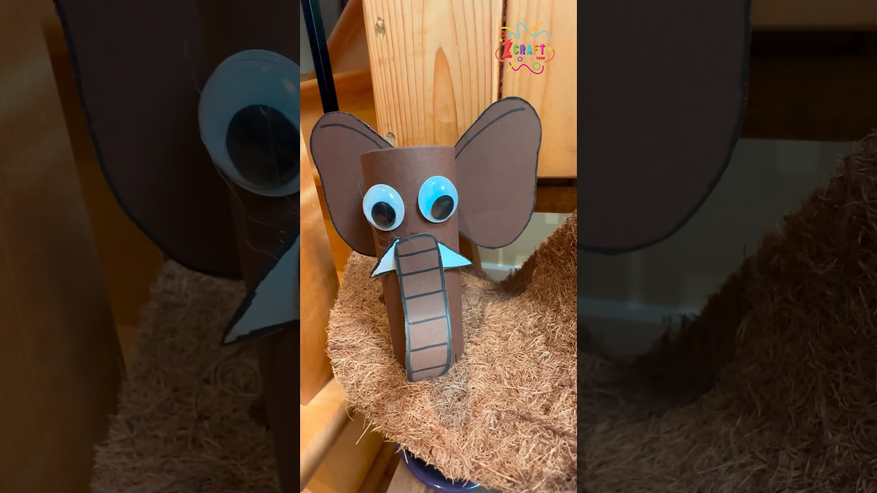 🐘 Fun and Easy DIY Paper Elephant Craft for Kids! 🎨📏✂️  