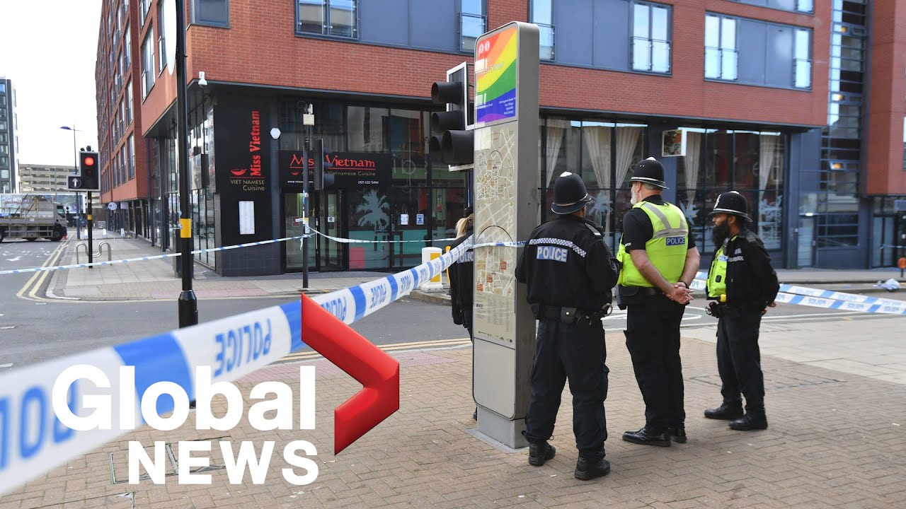 1 dead, 7 injured following stabbing in central England as police hunt for suspect