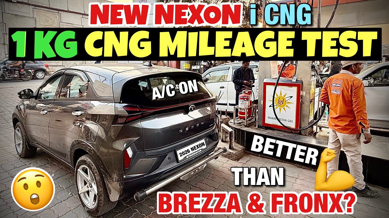 *Better Than Maruti* 2026 TATA NEXON iCNG 1 KG HIGHWAY MILEAGE TEST✅NEW NEXON iCNG MILEAGE TEST😲