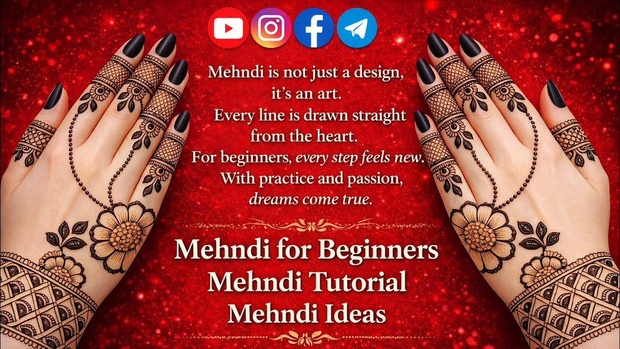Live Mehndi Class | Easy & Simple Mehndi Design for Beginners | Full Tutorial