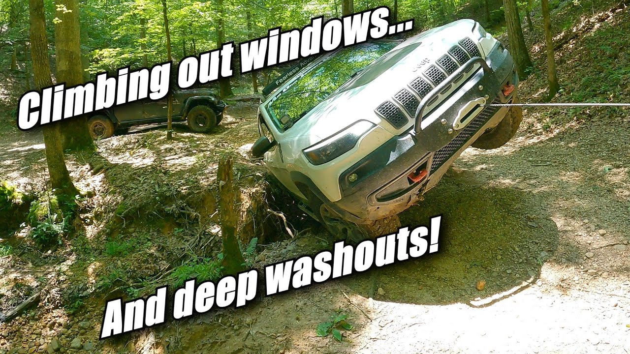I found a hole i couldn't drive out of! Turkey Bay Winch, 2019 Jeep Cherokee Trailhawk 4x4, offroad
