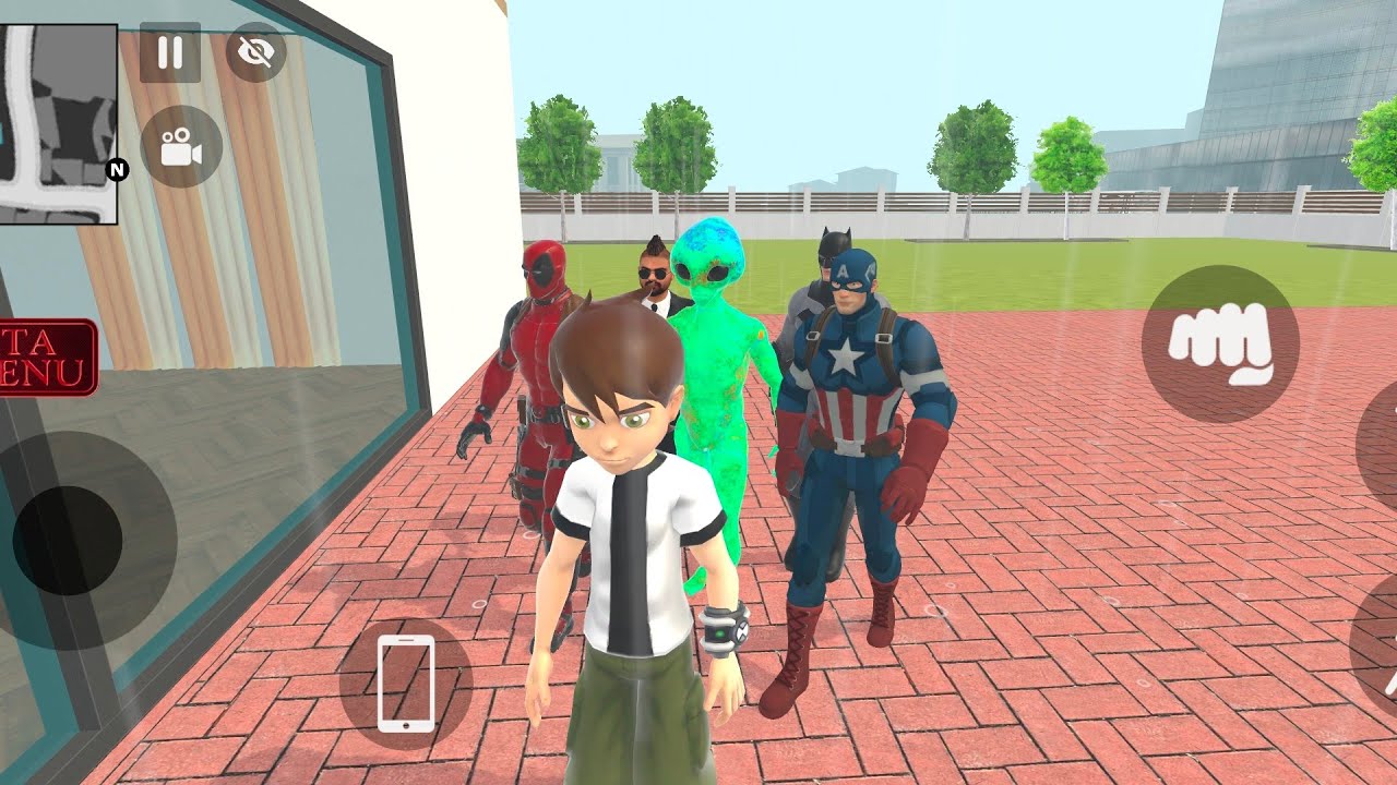 Alien Army & Superheroes Vs Police 🚨 | Ben 10, Captain America Action | Indian Theft Auto Simulator 