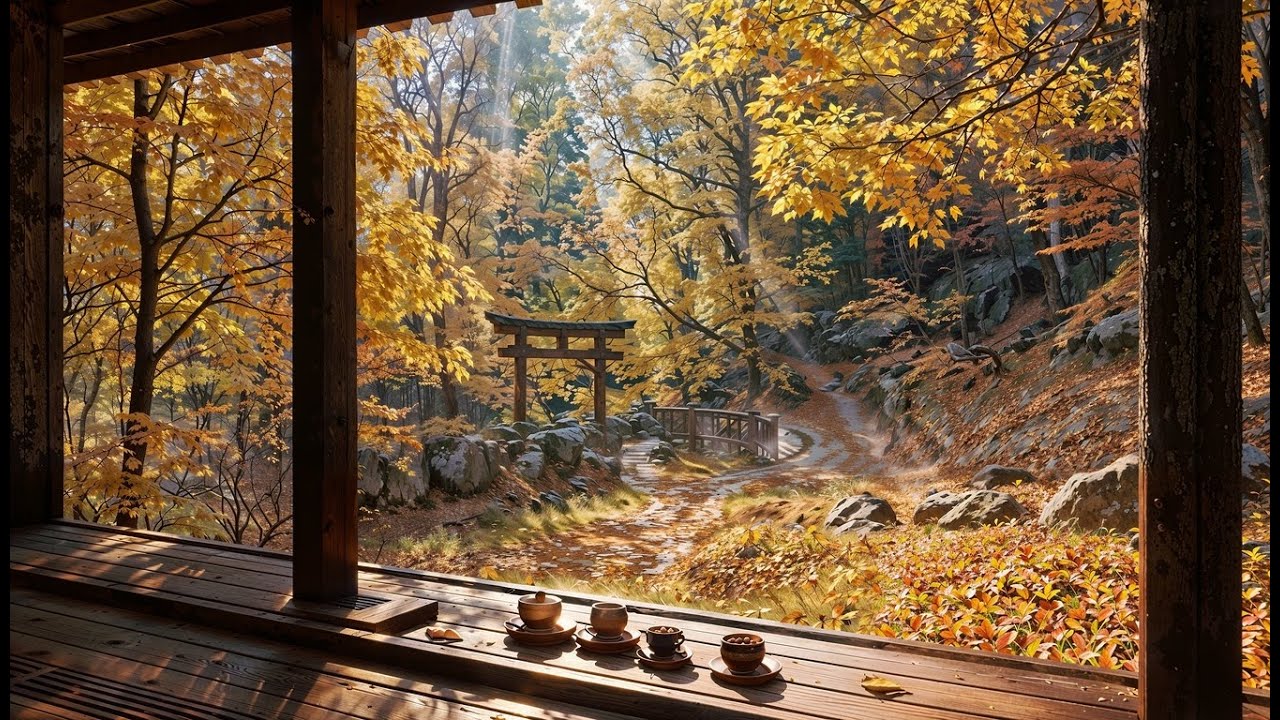 Walking Through a Golden Kyoto Forest | Autumn Calm in Japan