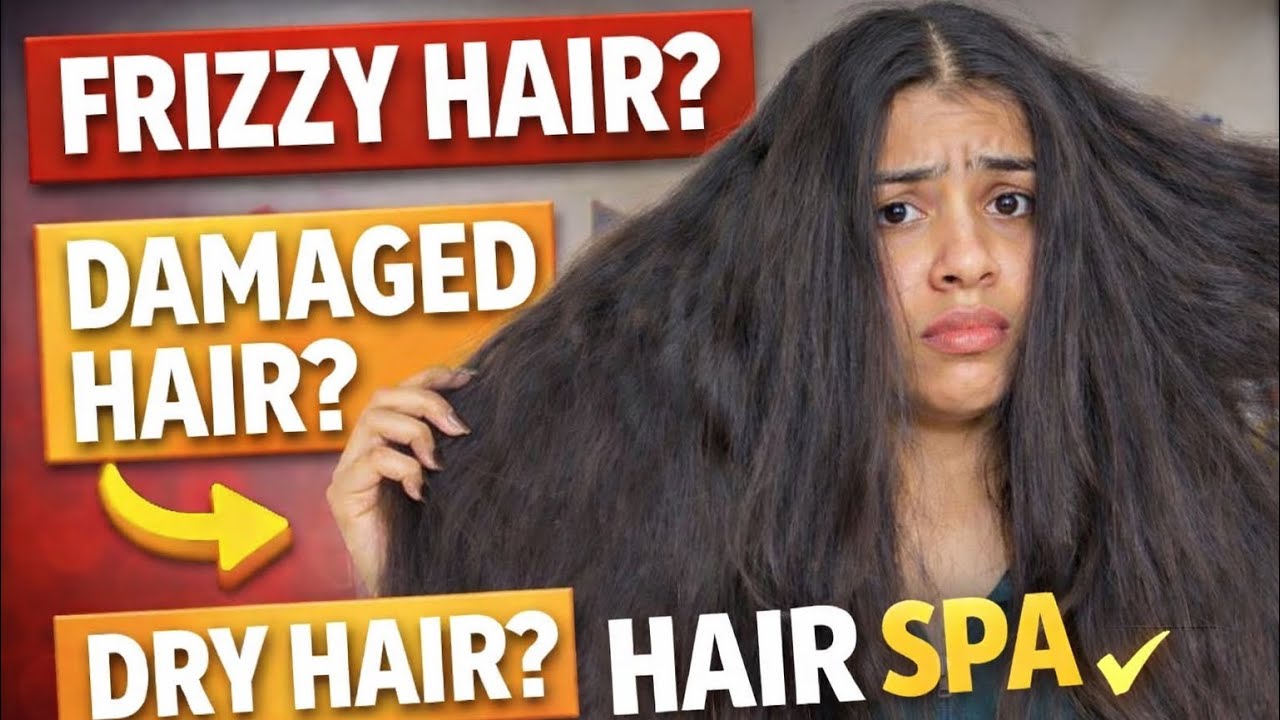 ₹300 Hair Spa at Home 😳 | Salon Like Smooth Hair Using Dove | Long Video