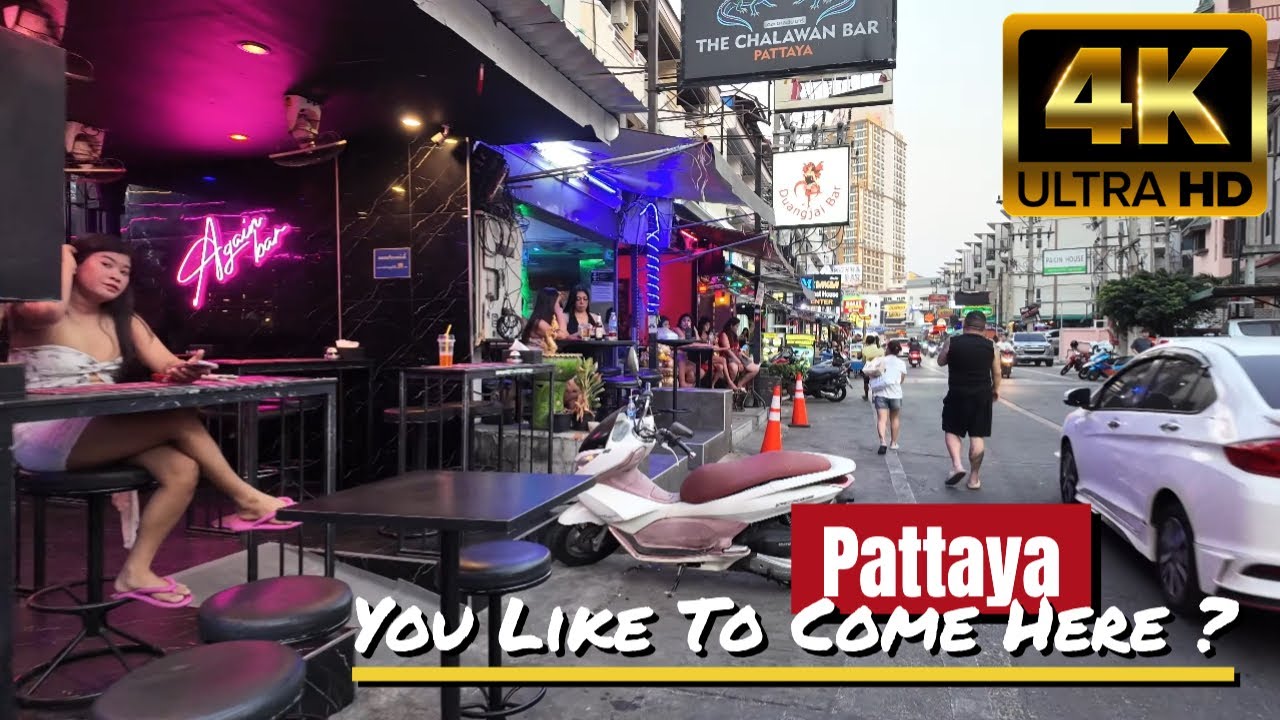 🇹🇭[4K] Pattaya Thailand Walking Tour 🌃Soi Buakhao