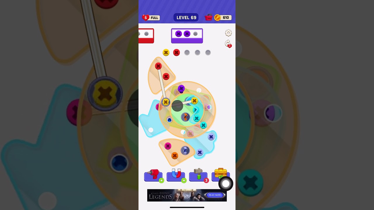 Unscrew It (Screw Out) Level 69 - Nuts & Bolts Jam Walkthrough & Answer
