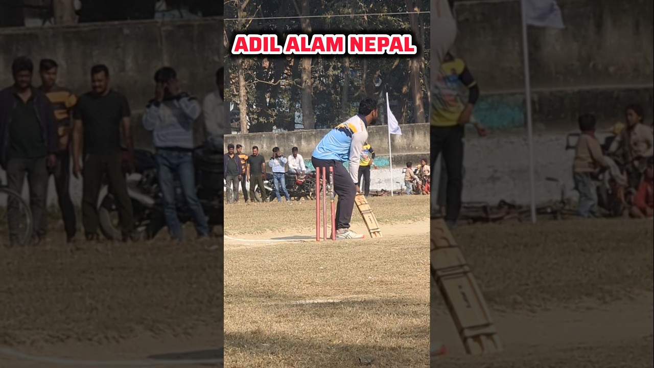 Adil Alam Nepal international playing tennis Cricket #cricket #cricketlover