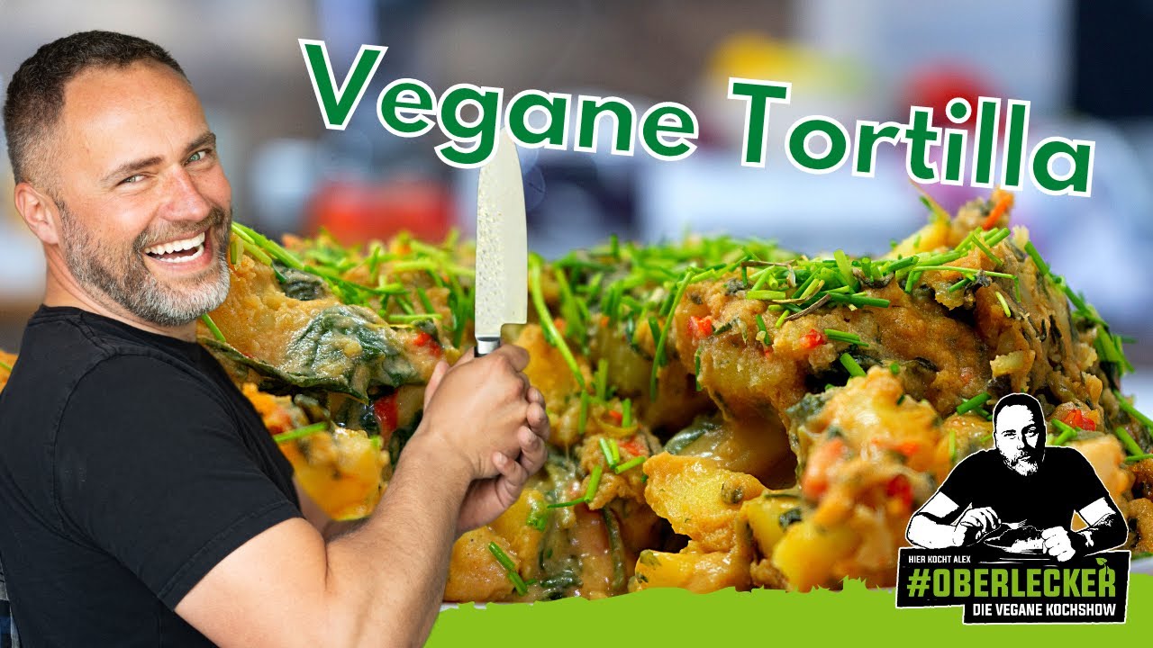 Vegane Tortilla vom feinsten! Kartoffeln treffen auf Spinat & lecker pflanzlichem Pizzaschmelz...