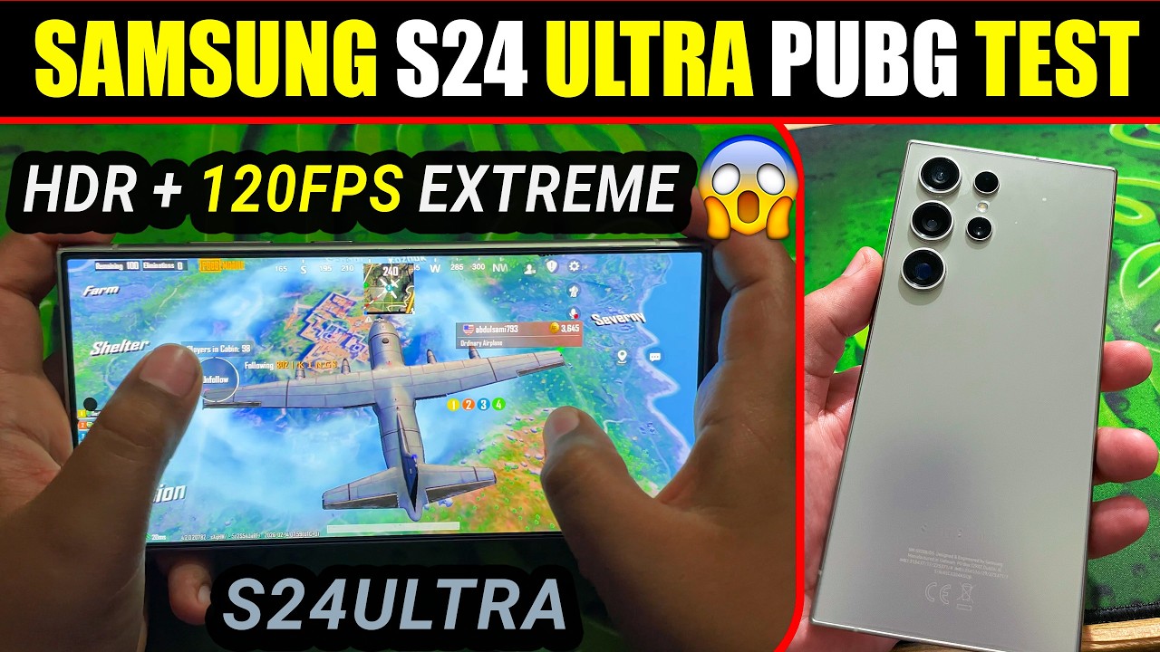 Samsung Galaxy S24 Ultra PUBG Test 2026 🔥 | HDR + 120FPS Extreme Gaming Performance