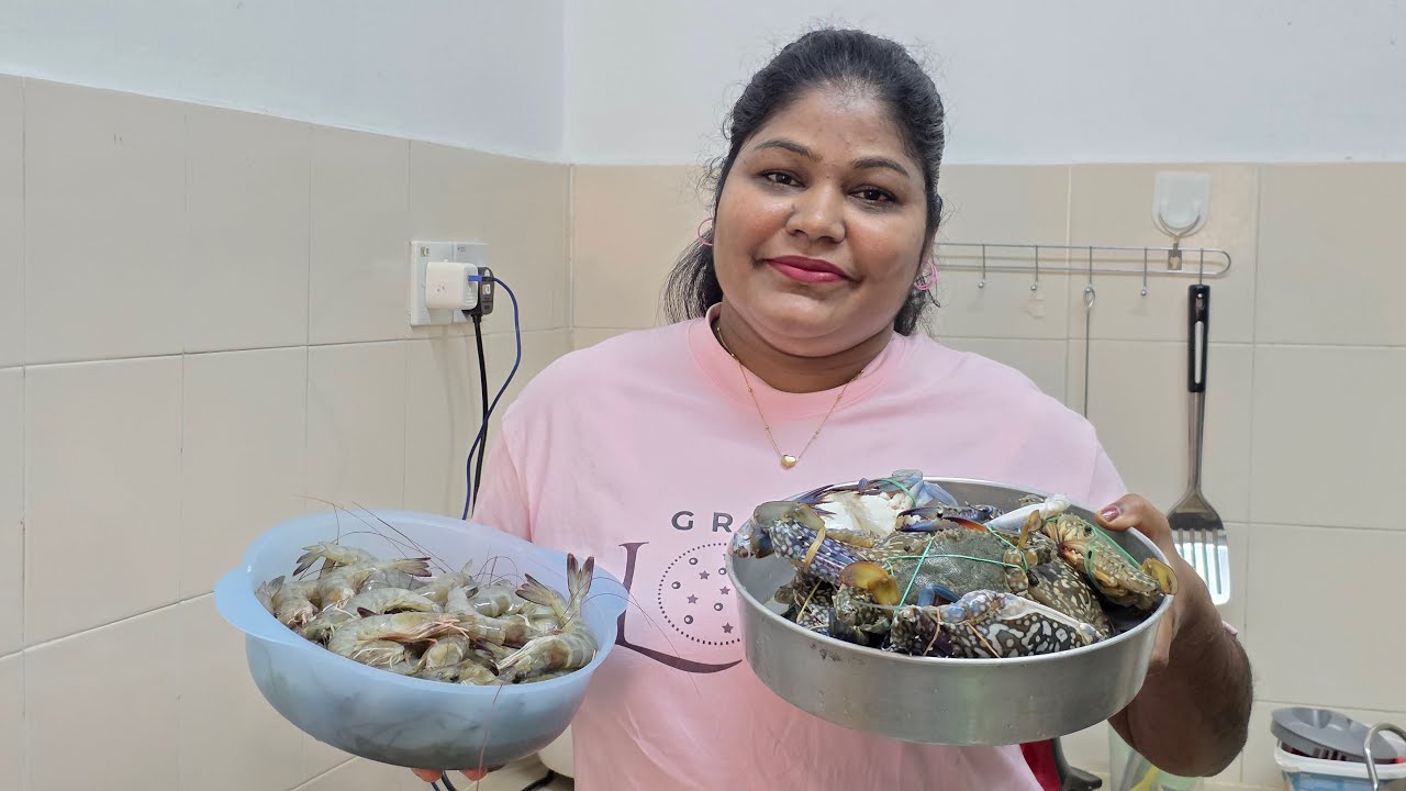 🔥இன்று Special Lunch 🔥| Jaffna Style Crab Curry 🦀 & Prawns Devilled 🦐 LIVE || சூப்பர் காரம்🌶️🍛