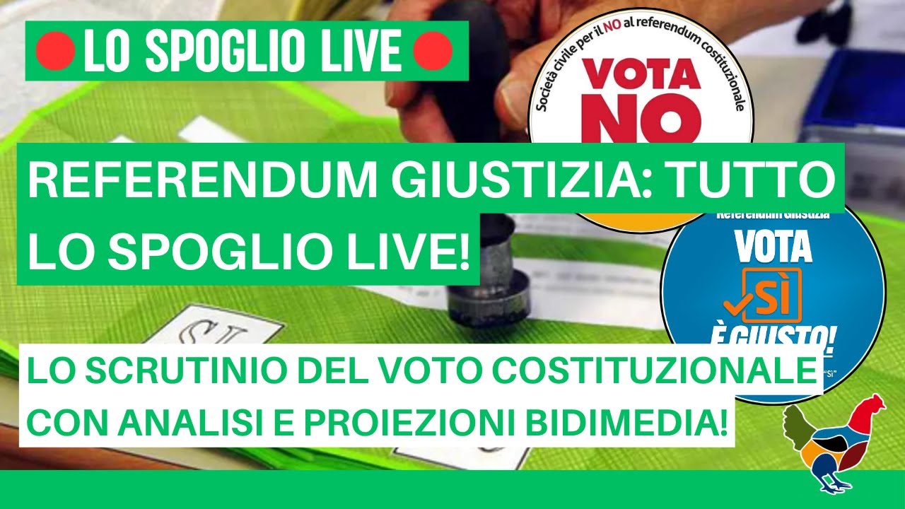 Referendum Giustizia, lo SCRUTINIO LIVE! Con le PROIEZIONI BiDiMedia!