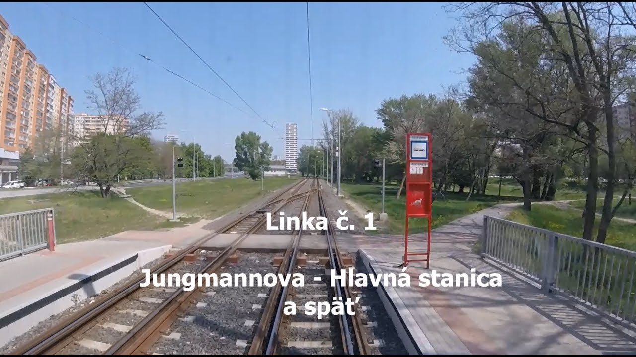 Električková linka č. 1, Petržalka - Hlavná stanica (celé kolo)
