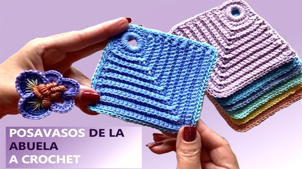 POSAVASOS DE LA ABUELA A CROCHET - TUTORIAL