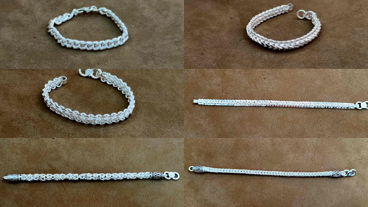 Latest Chandi ki jents bracelet weight with price