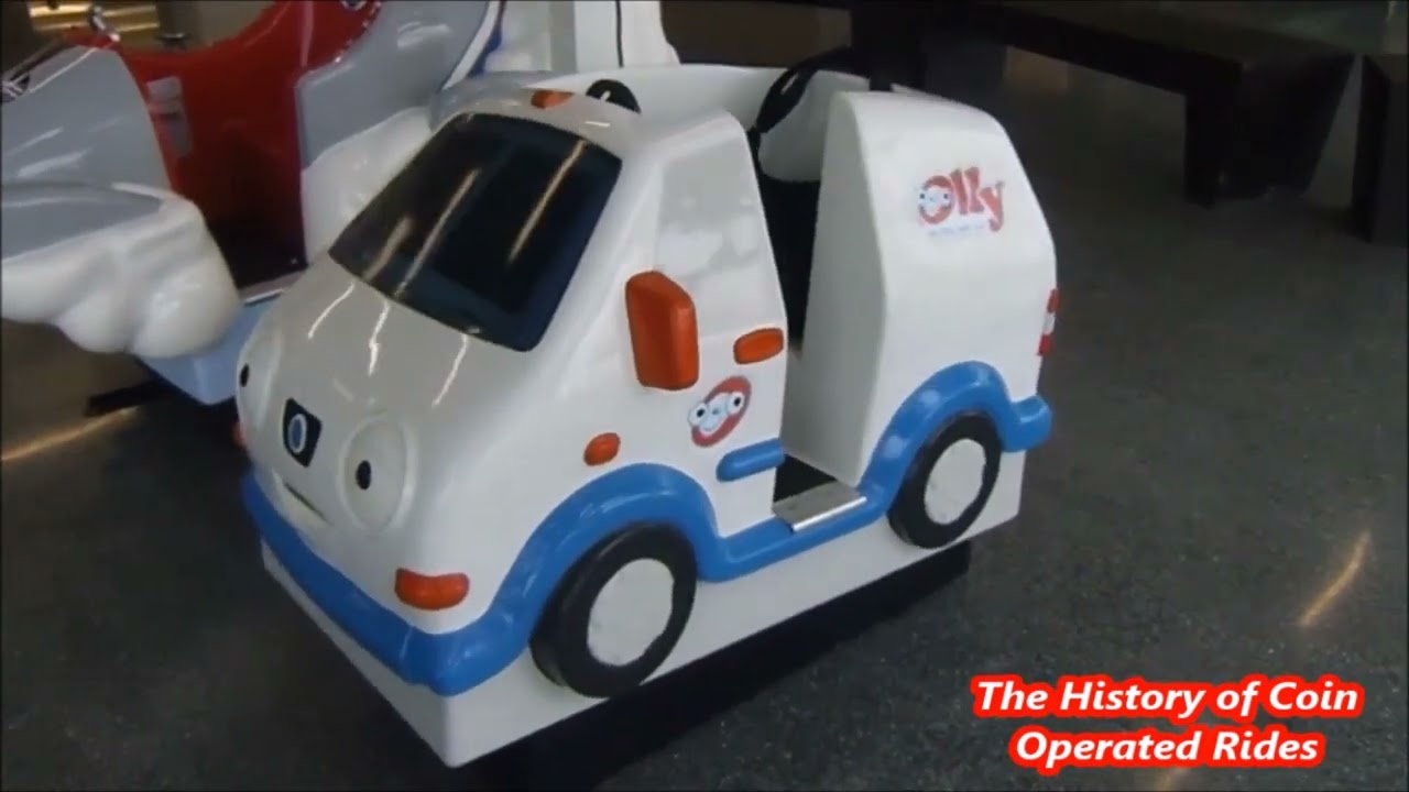 2010s Northern Leisure Coin Operated Van Kiddie Ride - Olly the Little White Van